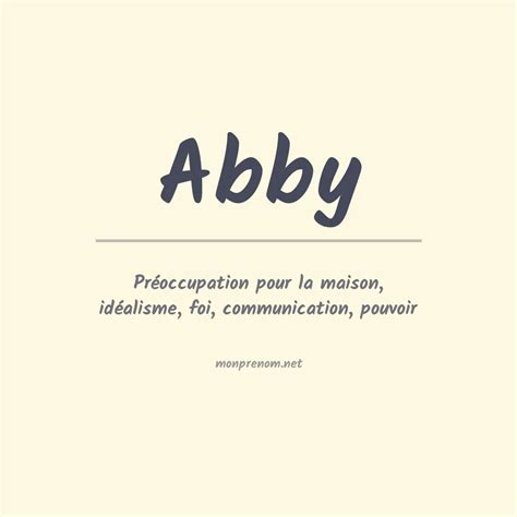 Prénom Abby (Fille) : Origine, Signification et Qualités